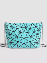 Geometric Metallic Crossbody Bag with Chain Strap - product photo 8