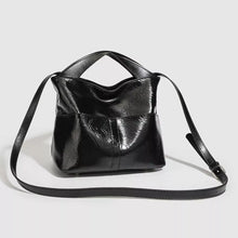 Glossy Patent Leather Minimalist Tote Handbag - product photo 7