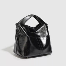 Glossy Patent Leather Minimalist Tote Handbag - product photo 9