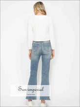 Blue Bootcut Jeans with Embroidered Back Pockets - Plus Sizes Available Denim, Jeans, Boutique Comfortable curve friendly jeans