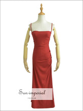 Knitted Cotton Sling Mermaid Maxi Dress with Ruched Waist bodycon maxi dress, boutique women cotton mermaid everyday fishtail dress