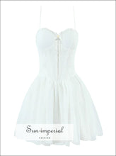 Lace Corset-style Sling Dress with Mesh Panels corset style dress, evening dress women, lace sling low waist mesh panel Sun-Imperial United