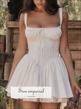 Lace Detail Up Back Mini Dress Sun-Imperial United States