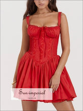 Lace Detail Up Back Mini Dress Sun-Imperial United States