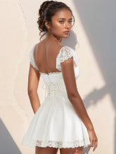 Lace Square Neck Cap Sleeve Mini Dress - Sun Imperial (photo 2)