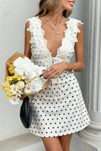 Lace Trim Polka Dot Mini Dress - Sun Imperial (photo 4)