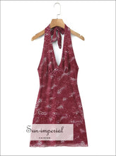 Leopard Mesh Halter Mini Dress with Tie Bow animal print dress, backless mini halter dress women, leopard mesh Sun-Imperial United States