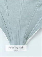 Light Gray Corset Top With White Lace Detail Sun - Imperial United States
