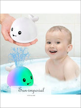 Light-up Whale Baby Bath Toy – Water Sprinkler & Pool Play | Interactive Sensory for Toddlers 1–3 baby bath toy, infant water play kids