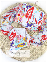 Women’s One-piece Surf Swimsuit – White Floral Long Sleeve Deep v one Piece active swimwear women, backless swimsuit beach swim suit long