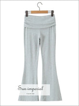 Low Waist Cross Bow Flare Pants for Women Stretch Slim Fit bell bottom pants, casual women everyday flare pants women, low waist