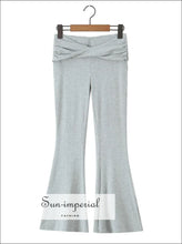 Low Waist Cross Bow Flare Pants for Women Stretch Slim Fit bell bottom pants, casual women everyday flare pants women, low waist
