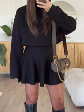 Mock Neck Knit Top and Flared Skirt Set - product photo 5