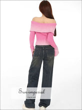Off-Shoulder Ribbed Zip Through Cardigan - Sun Imperial (photo 4)