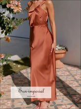 One Shoulder Sleeveless Maxi Dress Sun-Imperial United States