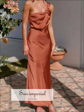One Shoulder Sleeveless Maxi Dress Sun-Imperial United States