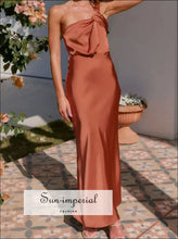 One Shoulder Sleeveless Maxi Dress Sun-Imperial United States