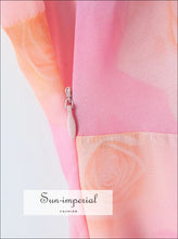 Pink Floral Gradient Backless Chiffon Maxi Dress backless dress, chiffon floral gradient party dress Sun-Imperial United States