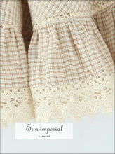 Plaid Cotton Tank Top & Ruffle Mini Skirt Set – Sleeveless Summer Two-piece Outfit Sun-Imperial United States