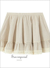 Plaid Cotton Tank Top & Ruffle Mini Skirt Set – Sleeveless Summer Two-piece Outfit Sun-Imperial United States