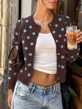 Women's Polka Dot Button Up Cardigan - Sun Imperial (photo 1)