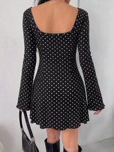 Women's Polka Dot Lace Trimmed V-Neck Mini Dress - Sun Imperial (photo 4)