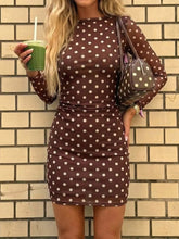 Polka Dot Long Sleeve Mini Dress - Sun Imperial (photo 2)
