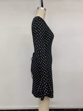 Polka Dot Long Sleeve Ruffle Hem Mini Dress - product photo 13