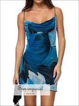 Printed Bodycon Cami Dress Dress, Ship From Overseas Sun-Imperial United States
