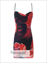 Printed Bodycon Cami Dress Dress, Ship From Overseas Sun-Imperial United States