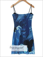 Printed Bodycon Cami Dress Dress, Ship From Overseas Sun-Imperial United States