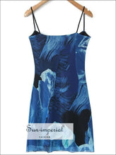 Printed Bodycon Cami Dress Dress, Ship From Overseas Sun-Imperial United States