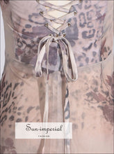 Printed Sweetheart Neck Bodycon Maxi Dress Sun-Imperial United States