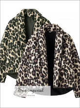 Women’s Leopard Oversized Long Sleeve Quilted Coat Sun-Imperial United States