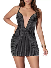 Rhinestone Spaghetti Strap Mini Dress - Sun Imperial (photo 3)