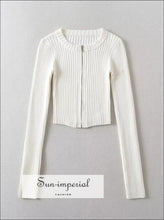Ribbed Knit Zip Through Cardigan - Sun Imperial (photo 10)