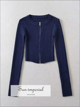 Ribbed Knit Zip Through Cardigan - Sun Imperial (photo 9)