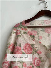 Rose Print Single Breasted Cardigan - Sun Imperial (photo 2)