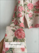 Rose Print Single Breasted Cardigan - Sun Imperial (photo 3)