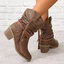 Round Toe Block Heels Boots - product photo 3