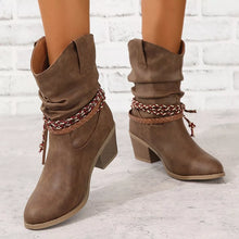 Round Toe Block Heels Boots - product photo 4