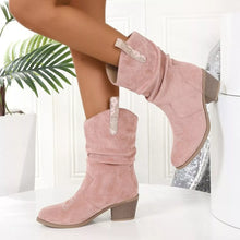 Round Toe Block Heels Boots - product photo 9