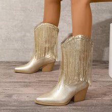 Round Toe Block Heels Boots - product photo 13