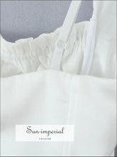 Ruched Bow Camisole Crop Top with Slash Neckline back button top, bow detail camisole crop everyday women fitted top Sun-Imperial United