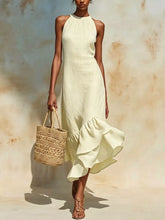 Ruffle Hem Sleeveless Midi Dress - Sun Imperial (photo 1)