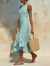 Ruffle Hem Sleeveless Midi Dress - Sun Imperial (photo 4)