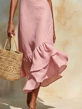 Ruffle Hem Sleeveless Midi Dress - Sun Imperial (photo 7)