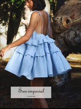 Ruffle Layered Tie Shoulder Cami Dress Sun-Imperial United States
