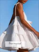Ruffle Layered Tie Shoulder Cami Dress Sun-Imperial United States