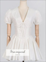Ruffle Tiered Puff Sleeve Mini Dress Sun-Imperial United States